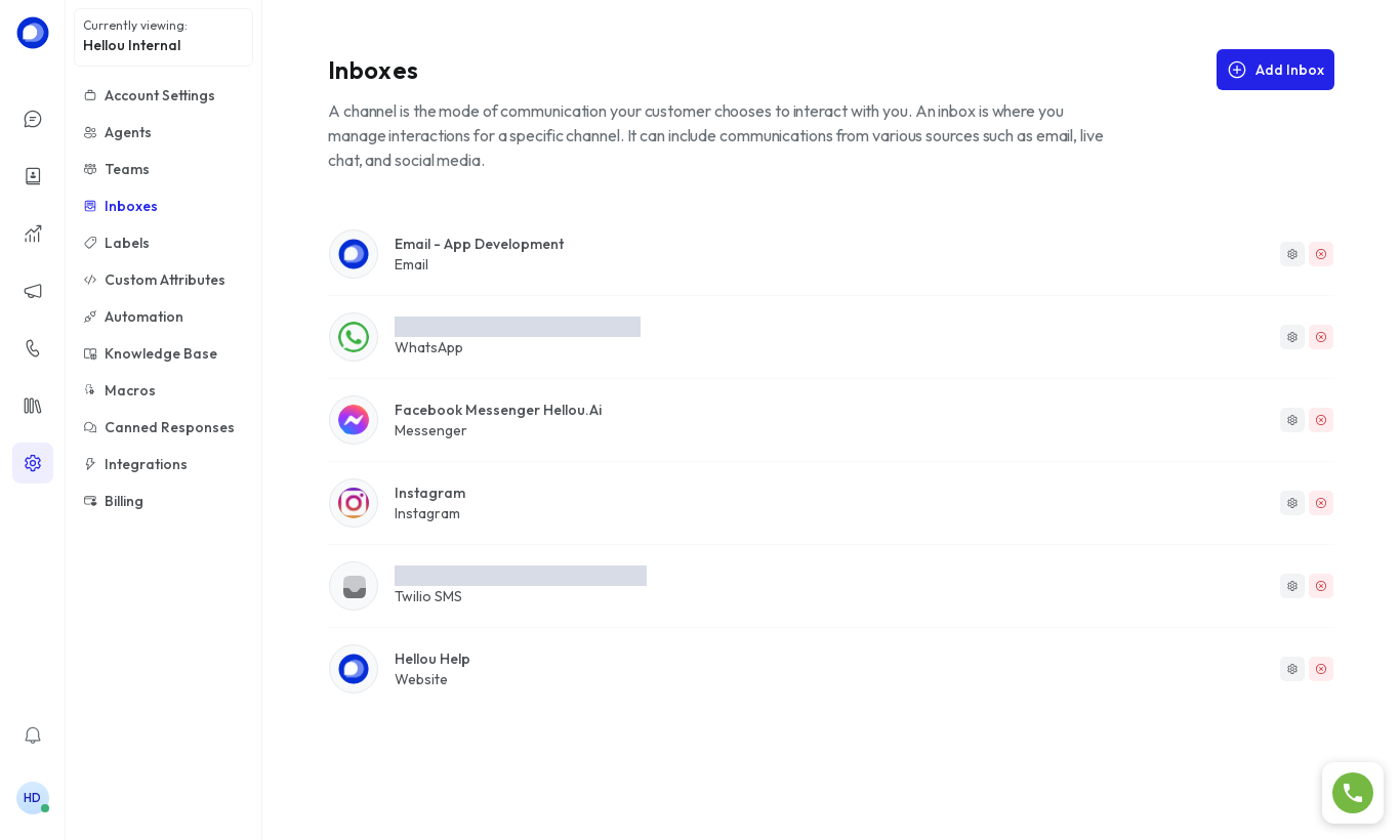 Lista de bandejas