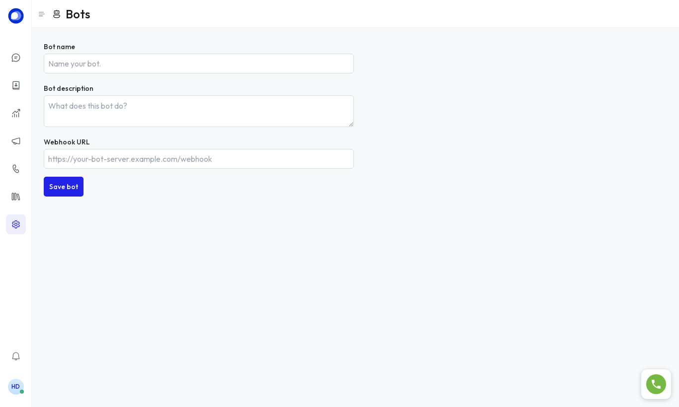 Create webhook bot