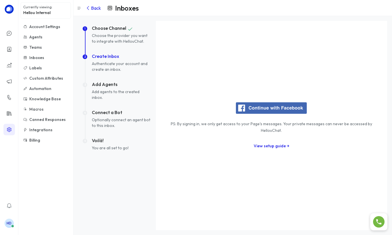 Conectar Facebook Messenger